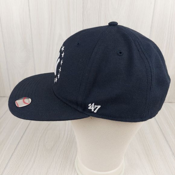 New York Yankees Hat Cap 47 Brand Snap Back Adjustable Stars MLB Baseball Navy - Picture 2 of 8
